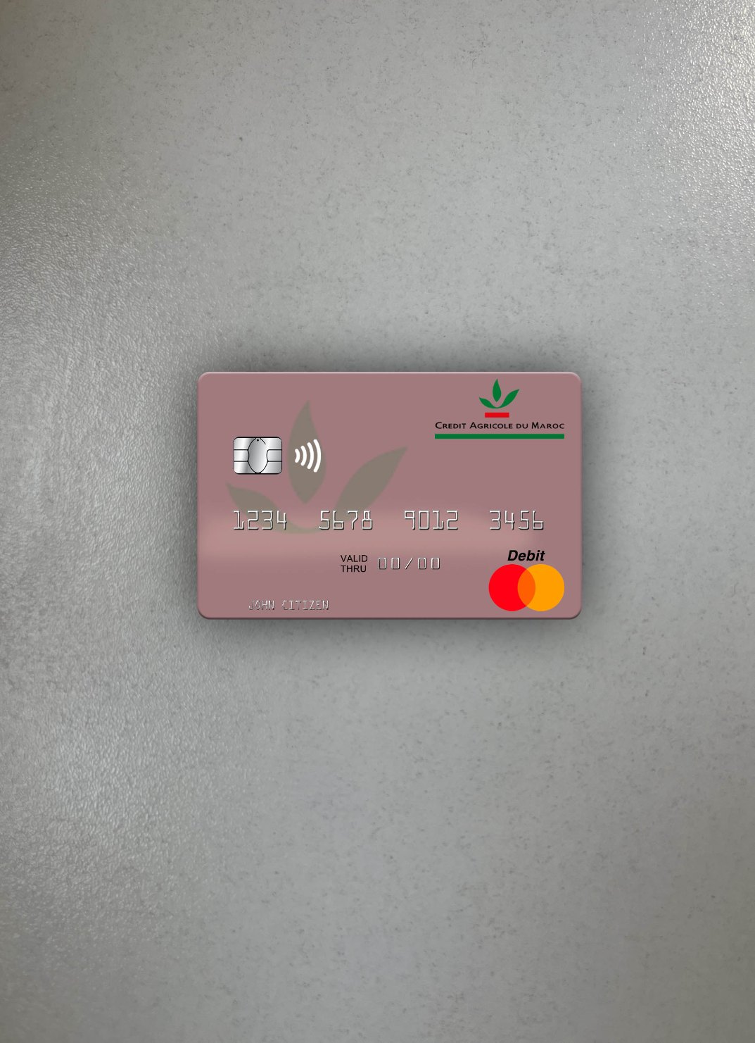 Download Morocco Crédit Agricole du Maroc mastercard photolook front Photoshop template